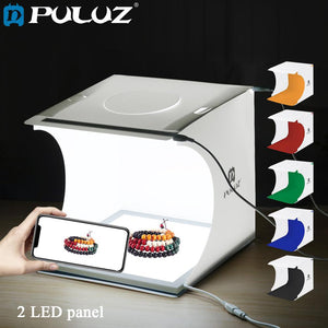 PULUZ 8.7 inch Portable Lightbox Photo Studio Box Tabletop Shooting Light Box Tent Photography Box Softbox Set for Items Display