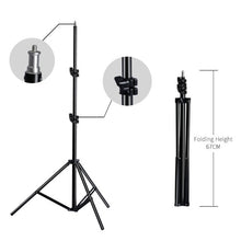 Load image into Gallery viewer, Tripod for Phone Mobilephone Selfie Stick Adjustable Light Stand 1/4 Screw Head For Photo Studio Flashes Photographic Softbox