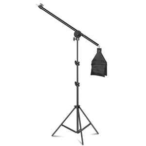 Light Stand for Softbox Photo Studio 2M with Cantilever 1.4M Boom Arm Sandbag Supporting Lighting Photography Tripod Cellphone
